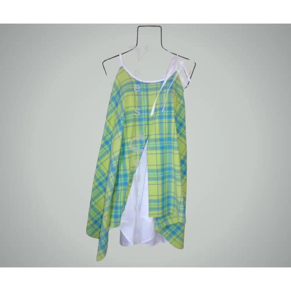 Madras N’ Plain Sundress Dress